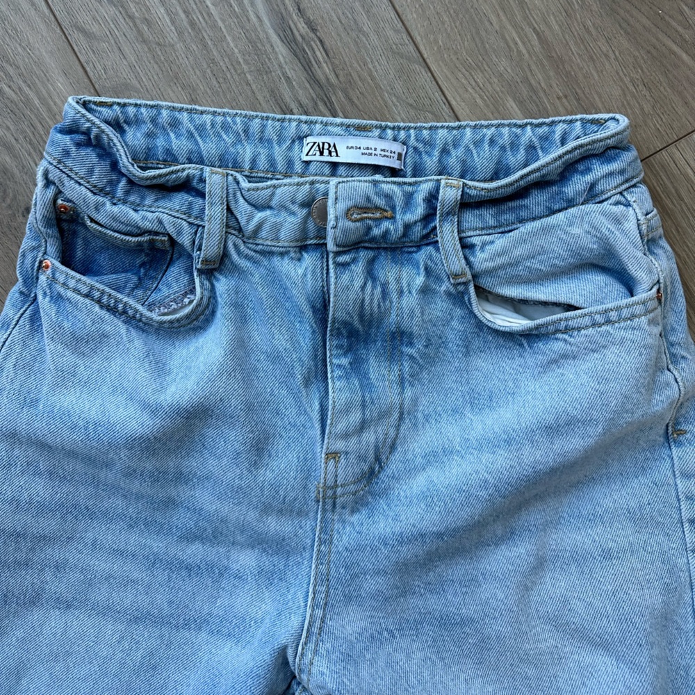 Zara High Rise Straight Leg Jean - Picture 6 of 7